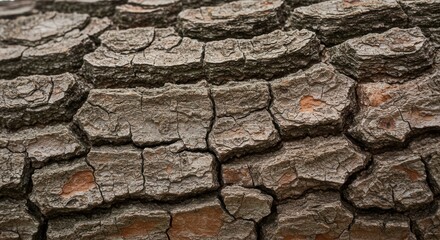 Aufkleber - Close up of rough and textured tree bark with detailed patterns