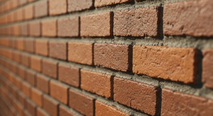 Poster - Close up of a sturdy brick wall providing texture and strong structure