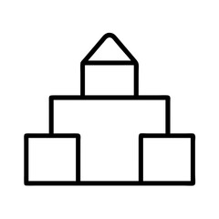 Poster - Abstract geometric building structure outline vector illustration design element architecture