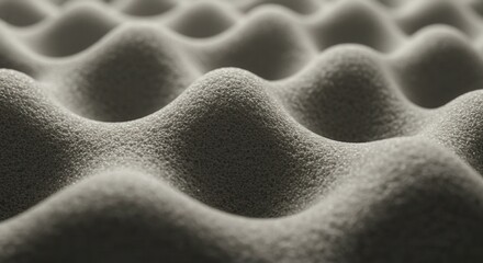 Poster - Gray acoustic foam surface texture background with wave pattern