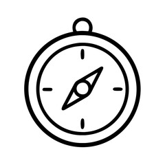 Poster - Compass icon vector navigation tool for travel direction and orientation adventure equipment guide