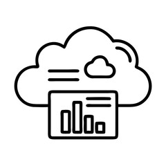 Poster - Cloud computing data analytics visualization diagram for business intelligence and strategy