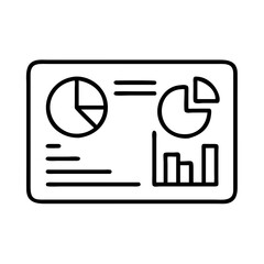 Poster - Analysis dashboard icon for business data analytics and financial report presentation design element