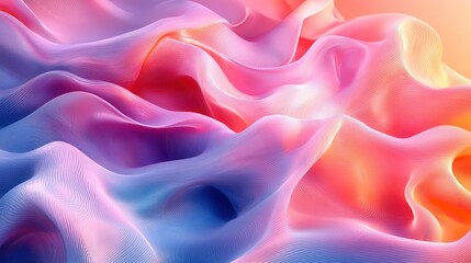 Poster - Abstract Colorful Waves: A Digital Art Piece