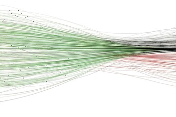 Poster - Visualization of data connections in complex networks showcasing relationships and interactions over time