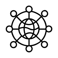 Poster - Global network connection icon vector illustration representing worldwide internet and communication 90