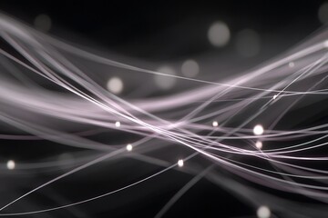 Fototapete - Subtle light trails and soft glow create an ethereal background effect in this abstract composition