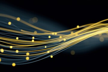 Poster - Vibrant swirling lights create mesmerizing patterns in a dark environment during an abstract digital art display