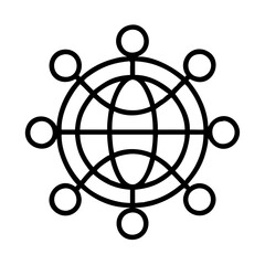 Poster - Global network connection internet worldwide web technology digital communication concept icon symbol