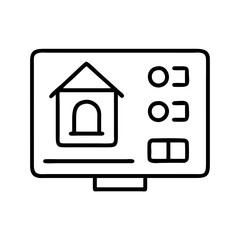 Poster - Home automation system interface smart house control panel display screen icon vector design