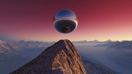 Aufkleber - sunrise in the mountains