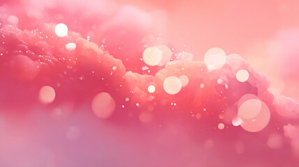 Poster - Pink bokeh background abstract light effect for valentine's day and wedding invitation card design