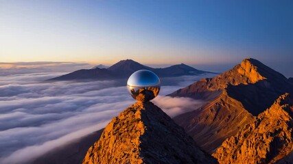 Aufkleber - sunrise in the mountains