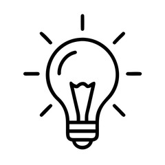 Poster - light bulb icon vector illustration idea innovation solution lamp creative energy symbol graphic