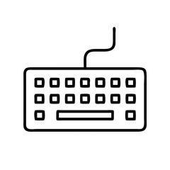 Poster - Keyboard vector illustration for computer input device and typing equipment outline design concept