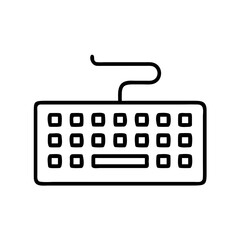 Fototapete - Find keyboard vector icon, computer keyboard outline, pc keyboard symbol, keyboard design vector