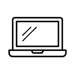 Poster - Laptop computer vector icon illustration for technology and business concept design element use 90