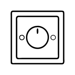 Poster - Find black and white dimmer switch vector illustration for home electrical control panel design
