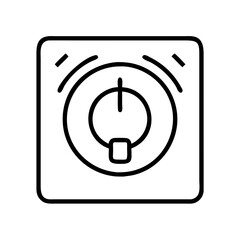 Poster - Power button icon vector illustration, on off switch symbol, interface element, control panel design