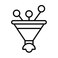  - Data filtering funnel analysis process and conversion optimization strategy illustration vector
