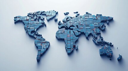 Poster - Global trade dynamics world map visualization infographic design digital environment aerial view economic perspective