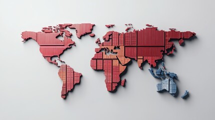 Poster - Global trade map business visualization modern design digital environment aerial view economic insights
