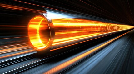 Poster - High-Speed Tunnel: A Futuristic Journey Through Light and Speed