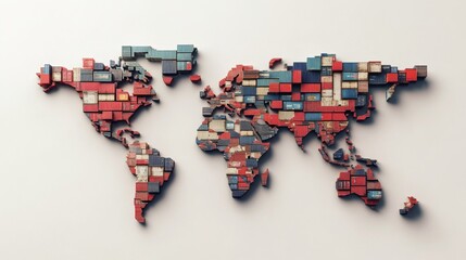 Poster - Global trade representation modern art abstract visualization creative environment aerial perspective innovation