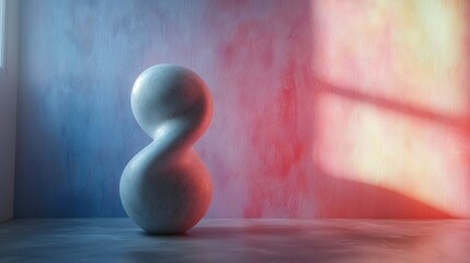Poster - Abstract Sculpture in a Colorful Room