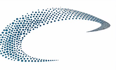 Poster - Animated visual of dynamic geometric shapes flowing in a curved motion featuring varying transparency and engaging patterns
