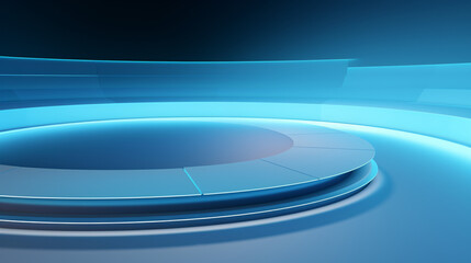Poster - A high-tech, futuristic technology background with neon glow, ideal for press conferences, product displays, or gaming.

