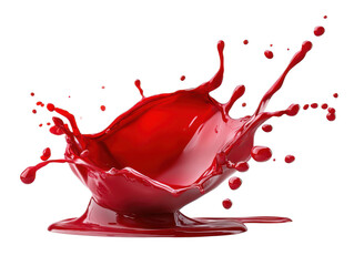 Poster - Red paint splash stock photo high resolution liquid color burst art background image