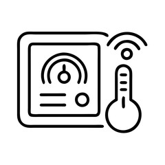 Poster - Smart home thermostat temperature control system for heating and cooling automation device