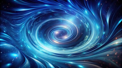 Poster - A Celestial Vortex An Abstract Depiction of a Spiraling Galaxy with Glowing Nebulae and Cosmic Dust
