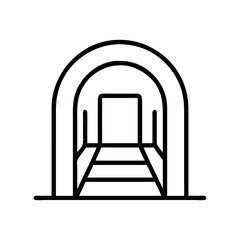 Leinwandbilder - Discover the path forward explore the tunnel entrance vector illustration design element concept