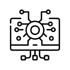 Poster - Explore future technology circuit board design for innovation and digital transformation era icon