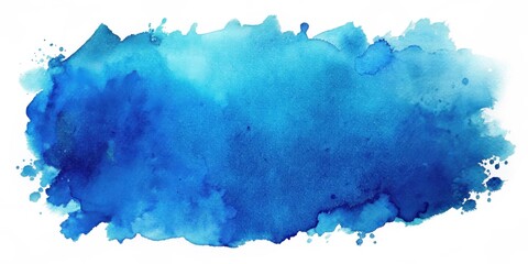 Aufkleber - Abstract Blue Watercolor Wash Texture  A Splashy, Painterly Background Ideal for Design Projects