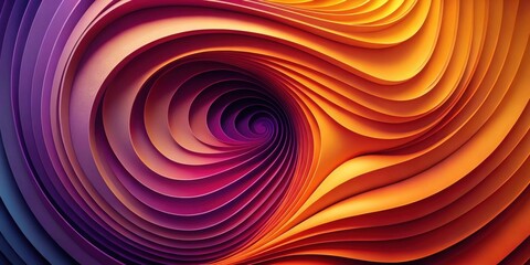 Aufkleber - Abstract Swirling Layers of Vibrant Hues Creating a Dynamic and Hypnotic Visual Pattern