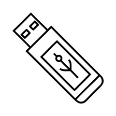 Poster - Usb flash drive vector icon illustration for data storage device and computer accessory design