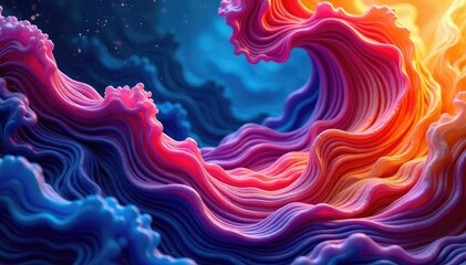 Wall Mural - swirling, organic shapes create flowing, abstract pattern , swirl, wave