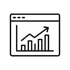 Poster - Growth chart web analytics seo performance increase graph business data analysis report icon