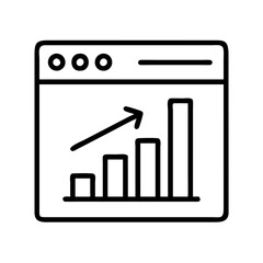 Poster - Growth chart on website seo analytics and business performance analysis data visualization report