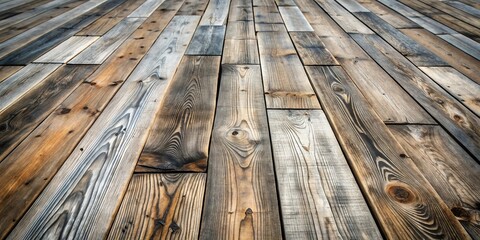 Aufkleber - Rustic Weathered Wood Planks A Textured Background of Reclaimed Lumber with Varied Tones and Grain Patterns
