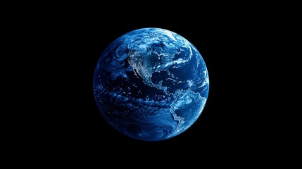 Wall Mural - a stunning satellite view of the blue planet earth from space, showcasing the curvature of the horiz