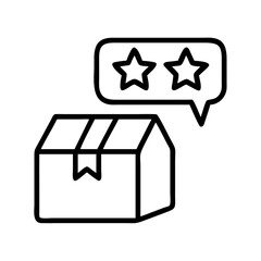 Poster - Delivery package review stars rating customer satisfaction feedback service experience icon vector