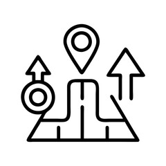 Poster - Find direction with gps navigation map and route planning for travel destination concept design