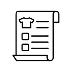 Poster - Checklist apparel shopping list clothing list apparel checklist fashion checklist vector icon