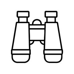 Poster - binoculars vector icon optical instrument for distance viewing travel and outdoor adventure tool