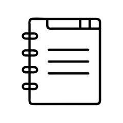 Poster - Vector notebook icon, spiral notepad for notes, memo, and writing, school and office supply icon