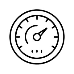 Poster - Gauge icon vector illustration speedometer symbol dashboard indicator pressure measurement design element